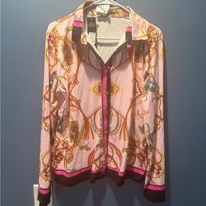 Fashion Nova Pink and Gold Skirt Set